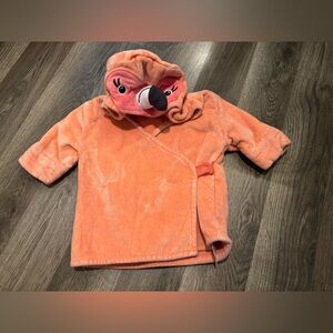 Pottery Barn Kids Cozy coral Hooded Towel terry cloth baby robe cute sweet